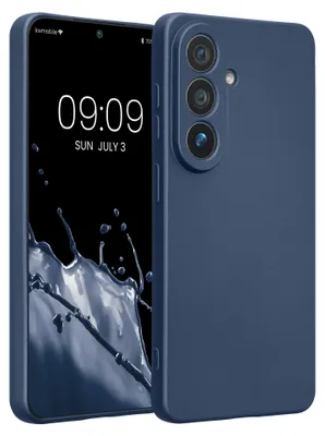 Produktbild von kwmobile Handyhülle für Samsung Galaxy S26 Hülle - weiche Silikon Case metallisch schimmernd - Schutzhülle Cover - Metallic Blau
