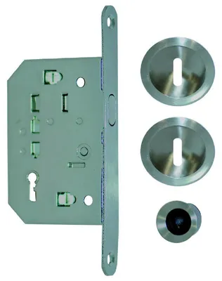 Image de Kit pour porte coulissante inox clé L - NI 014