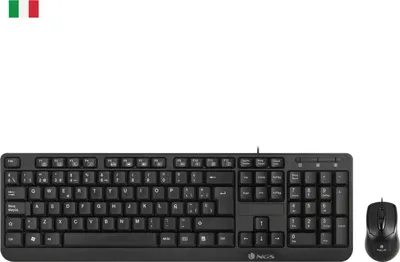 Produktbild von NGS Cocoa Membrane Tastatur + USB Maus Kit Schwarz