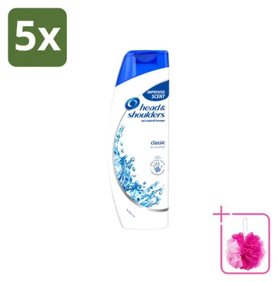 Productafbeelding van 5 x Head & Shoulders Shampoo Classic Clean - 250 ml - Voordeelverpakking - 5 stuks