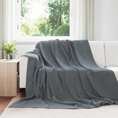 Produktbild von "Schlussverkauf" Wohndecken 6 Stück - Einfache Pflege - Dunkelgrau 220x240 cm Fleece  C8583