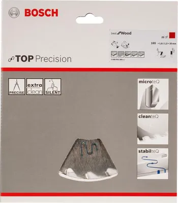 Produktbild von Kreissägeblatt Top Precision Best for Wood, 165 x 20, Z20