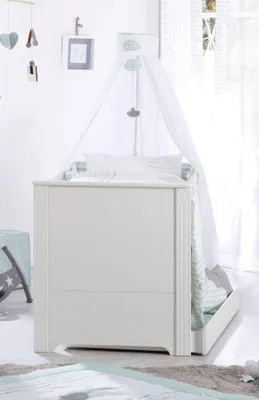 Produktbild von roba Kombi-Kinderbett 'Maxi', 70x140 cm, 3-fach höhenverstellbar, umbaubar zum Juniorbett