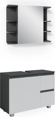 Produktbild von Badmöbel-Set Vicco J-Shape Anthrazit 2 Teile, Model 40129