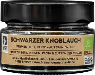 Produktbild von Schwarze Knoblauchpaste, fermentierter Knoblauch, 100g