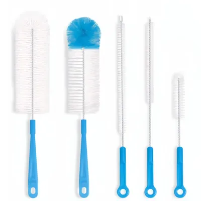 5-teiliges Flaschenbürsten-Set, lang, aufhängbar, für Flaschen