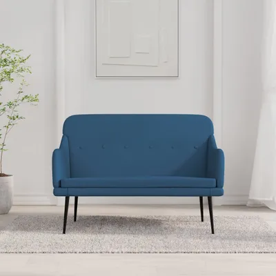 Produktbild von (NEU 2026) Sitzbank - Holzbank - Blau 110x76x80 cm - Stoff - Gartenbänke - 14.25 kg