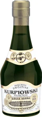 Obrázek produktu pro Kurpiowski Dwojniak Med (pùl) 0,25L | Medovina med víno medovina víno med medovina | 250 ml | 16% alkoholu | Apis | nápad na dárek | 18+