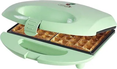 Image de Gaufrier vert menthe 700 W avec revêtement antiadhésif