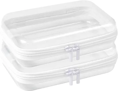 Produktbild von Reisbeutel transparent, 2 Stück, Kosmetiktaschen, für Reisen