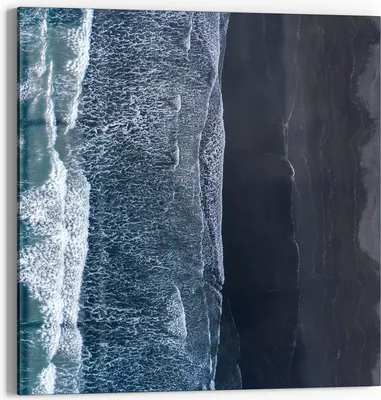 Produktbild von DEQORI Glasbild Echtglas 50x50 cm 'Meereskontraste' Wandbild Bild modern Deko