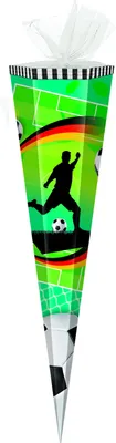 Produktbild von Schultüte / Zuckertüte / 85cm / eckig / "Fußball"