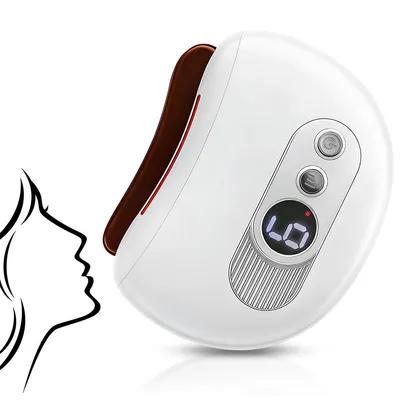 Produktbild von Elektrisches Gua-Sha-Gesichtsmassagegerät,  Beheiztes Gua-Sha-Tool mit 9 Wärme- & Vibrationsstufen, Wiederaufladbares Vibrationsgerät