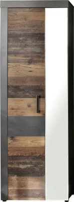 Produktbild von trendteam Garderobe Garderobenschrank Indy Graphit Grau Matera NB/Old Wood NB 65 x 192 x 34 cm