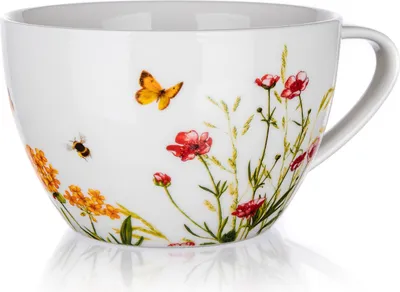 Image de JUMBO 550ml MEADOW Tasse en céramique avec motif floral