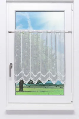 Produktbild von Lysel Scheibengardine Leinenlook (Bx H) 124cm * 60 grau/steingrau