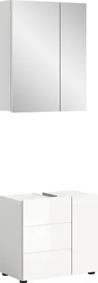 Produktbild von Badezimmer-Set >Vira< in Weiß Hochglanz - 60x190x34cm (BxHxT)