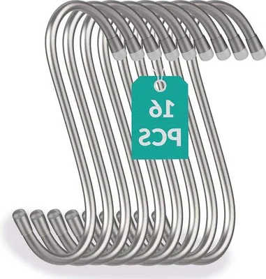 Produktbild von Stahl-S-Haken bis 25 kg belastbar - 12 cm groß - Küchenhaken - robuste S-Haken.