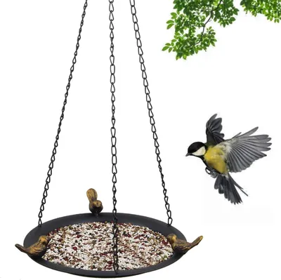 Produktbild von Kleines Vogelbad für den Außenbereich, wetterfestes Metall, zur Dekoration von Garten, Balkon oder Rasen