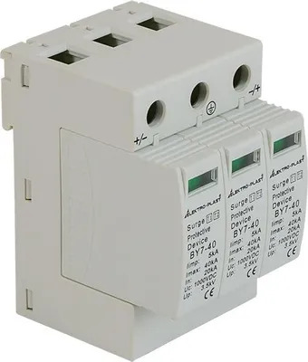 Obrázok produktu pre PV zvodič prepätia 3P (T1+T2 DC) BY7-40 1000VDC