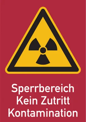 Produktbild von Dreifke® Warnschild Strahlenschutz Sperrbereich - Kein Zutritt - Kontaminatio...