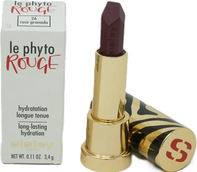 A lipstick and its packaging are displayed against a white background.