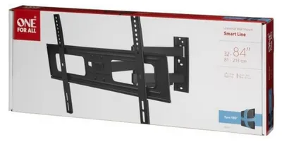 Zdjęcie produktu dla One For All WM 2651, 81,3 cm (32"), 2,13 m (84"), 200 x 200 mm, 600 x 400 mm, 0 - 20°, Czarny