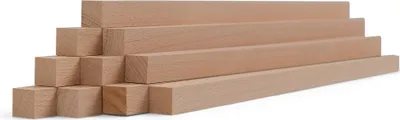 Produktbild von 10er-Set Holzleisten - Buche gehobelt - 25 x 25 x 500 mm