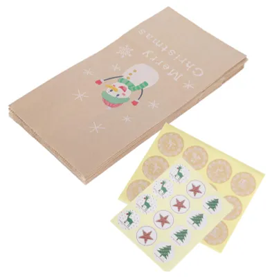 Produktbild von 12 Stück Kraftpapiertüten, wiederverwendbar, ideal zum Einpacken von Geschenken, Keksen und Bastelbedarf