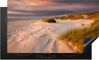 Produktbild von KitchenYeah© Herdabdeckplatte Strand - Sonne - Düne , 91x52cm, Küche Deko, Glaskeramikkochfeld Herdabdeckung, Abdeckplatte fùr Kochfeld