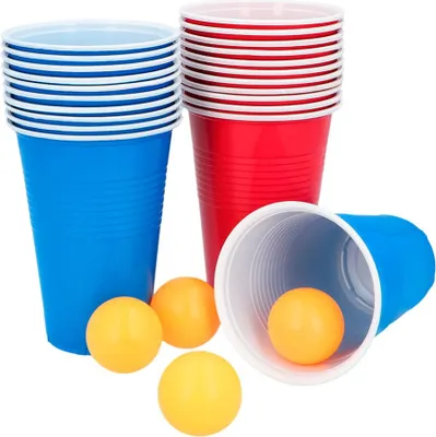 Produktbild von Party Trinkspiel "Beer Pong" | 22 Becher + 4 Bälle