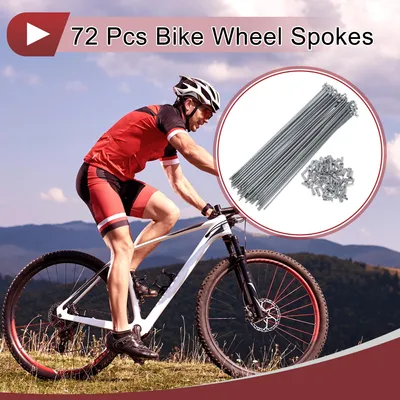 Produktbild von 72 Set 14G Fahrradspeichen 165mm Fahrradr?der Speichen Kohlenstoffstahl Verzinkt Silberton