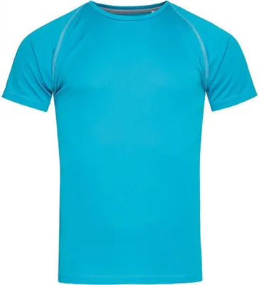 Produktbild von Stedman ST8030 | Herren Active Team Raglan, 100% ACTIVE-DRY° Polyester - Farbe: Hawaii Blue - Größe: M