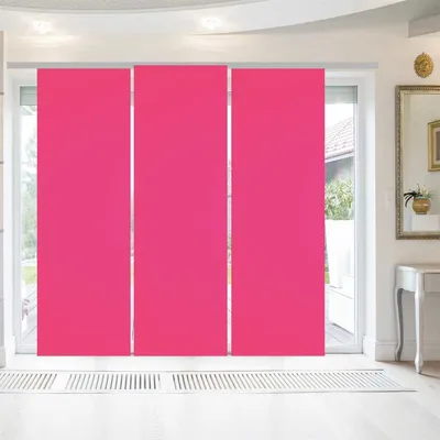 Produktbild von Blickdichter Flächenvorhang / Schiebevorhang ( 3er Pack ) mit Technik - 60x245cm ( Breite x Länge ), Fertiggardine Alessia in vielen Farben