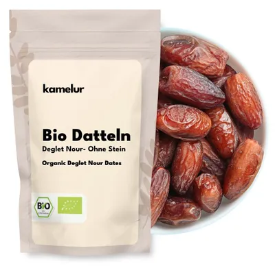 Produktbild von Kamelur BIO Datteln Deglet Nour ohne Stein 1kg