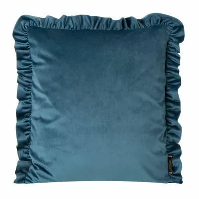 Produktbild von Eurofirany Kissenbezug mit Rüschen blau 45cm x 45cm
