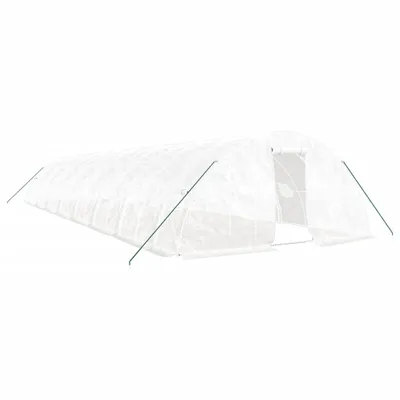 Zdjęcie produktu dla vidaXL Szklarnia z ramą stalową biała 80 m² 16x5x2,3 m