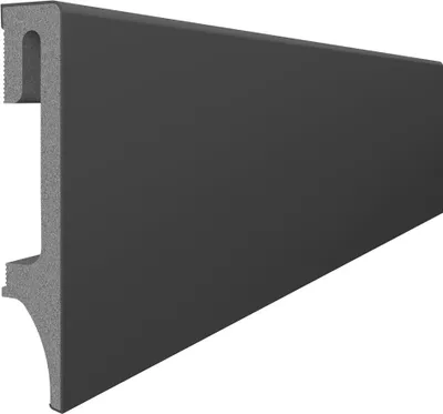 Produktbild von VOX Sockelleiste 205 ESPUMO - Moderne PVC Fußleiste - Wasserfest & Extrem Stoßfest - 2,4m - Anthrazit