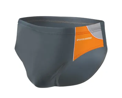Produktbild von Sesto Senso Herren Badehose Badeslip Schwimmslip Brief Bademode 402, Graphit, L