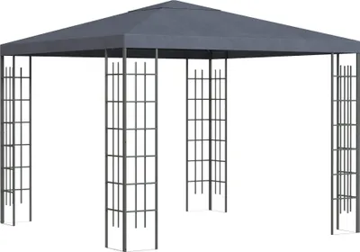 Produktbild von Gartenpavillon 2,95 x 2,95 m Pavillon Gartenzelt Festzelt Partyzelt Stahl Polyester Grau