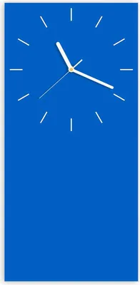 Produktbild von Wanduhr aus Glas mit Motiv Blauer Hintergrund II- 30 x 60 cm - inkl. Aufhängesystem