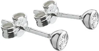 Produktbild von Paar Ohrstecker Silber 925er 4,00mm Cubic Zirkonia Damen Herren Kinder 1984