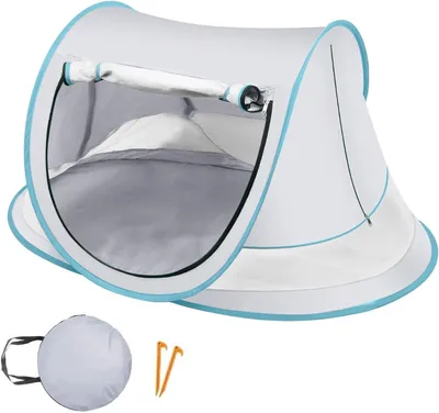 Produktbild von Baby-Sonnenschutzzelt – Strandschutz für Babys – leichter, sandgeschützter Sonnenschutz für Picknick, Park, Urlaub, Camping, Garten, See und Erholung
