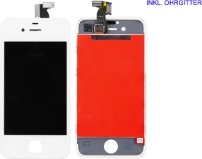 Produktbild von Touchscreen + LCD Komplett Einheit für iPhone 4 weiß