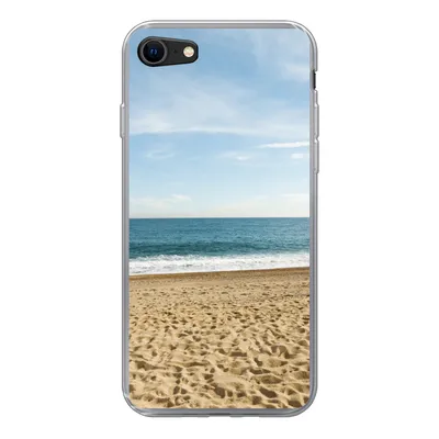 Produktbild von MuchoWow® Handyhülle Schutzhülle Hülle für iPhone 7 Strand - Sand - Meer Silikon Softcase Handy Hülle - Kartenhalter