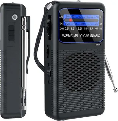 Image de Radio portable - Radio à piles à ondes courtes - À écouter en voiture - Puce DSP - Longue antenne