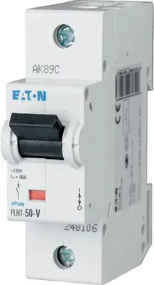 Image de Interrupteur LS Eaton/compteur automatique C 50 A/1 pôle 1,5 TE Eaton PLHT-50-V, 1 pièce.
