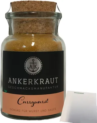 Produktbild von Ankerkraut Currywurst Gewürzmischung (90g Glas) + usy Block
