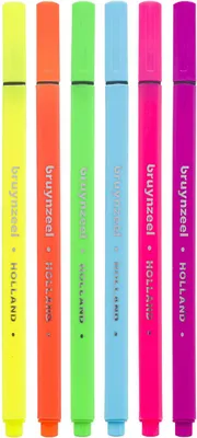 Image de Bruynzeel Fineliner Set Neon 6 couleurs