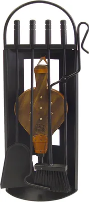 Produktbild von Kaminbesteck mit Blasebalg - 68 x 23 x 14 cm - schwarz